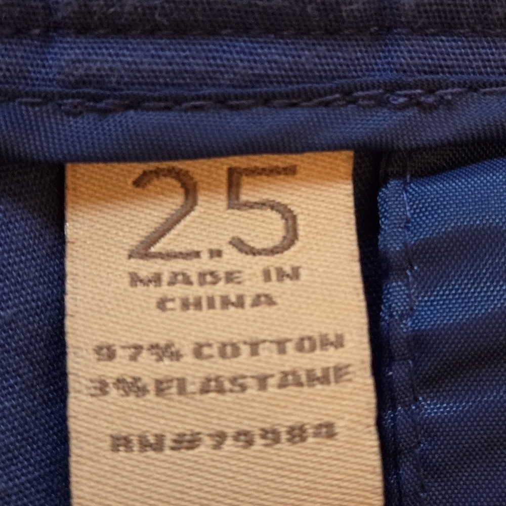 Chicos So Slimming 2.5 Women's (M/14) Royal Blue Cuffed Crop Pants Straight Leg - Picture 13 of 16